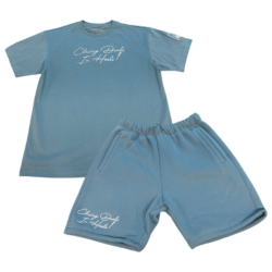 Closing Deals In Heels - Tee and Shorts - Embroidered Large + Acent