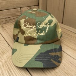 Embroidered Hat - Camo Hat - Gold Thread